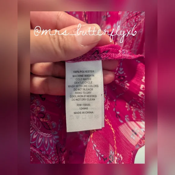 Semi Shear Long Sleeve Paisley Design Shirt - Picture 4 of 5